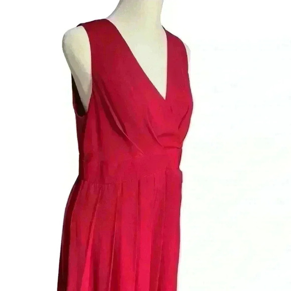 Gilli Dress MIDI sleeveless Pleated Skirt. Size L Red Wedding guest Graduation - Picture 2 of 6
